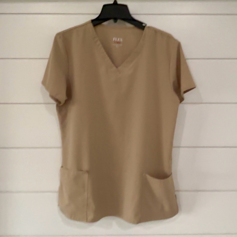 Women's Khaki Flex Core Scrub Top